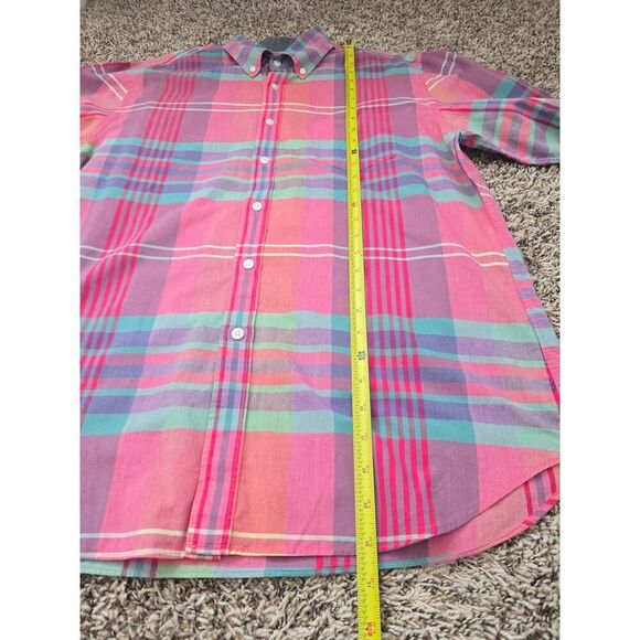 J.Crew Bright Plaid Button-Down Shirt Long Sleeves Men's Size L 100% Cotton - Picture 5 of 8